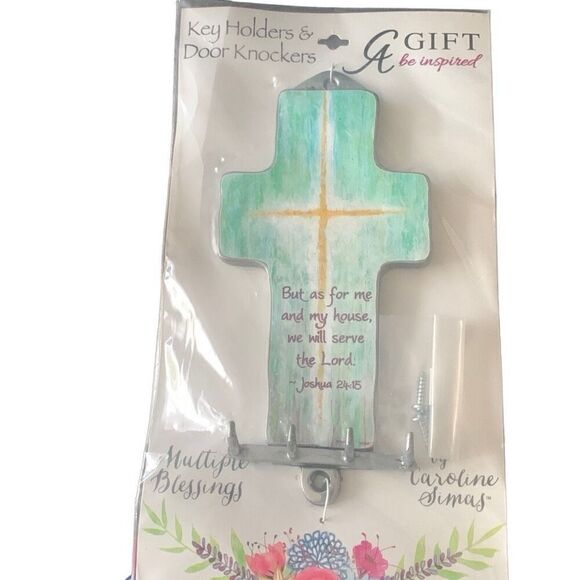 New Cathedral Arts Cross Key Holder By Caroline Simas Blessings - Picture 6 of 8